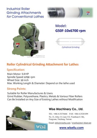 Roller cylindrical grinding