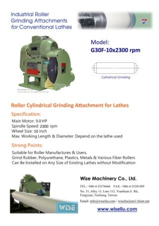 Roller Cylindrical Grinding Attachment for Lathe
