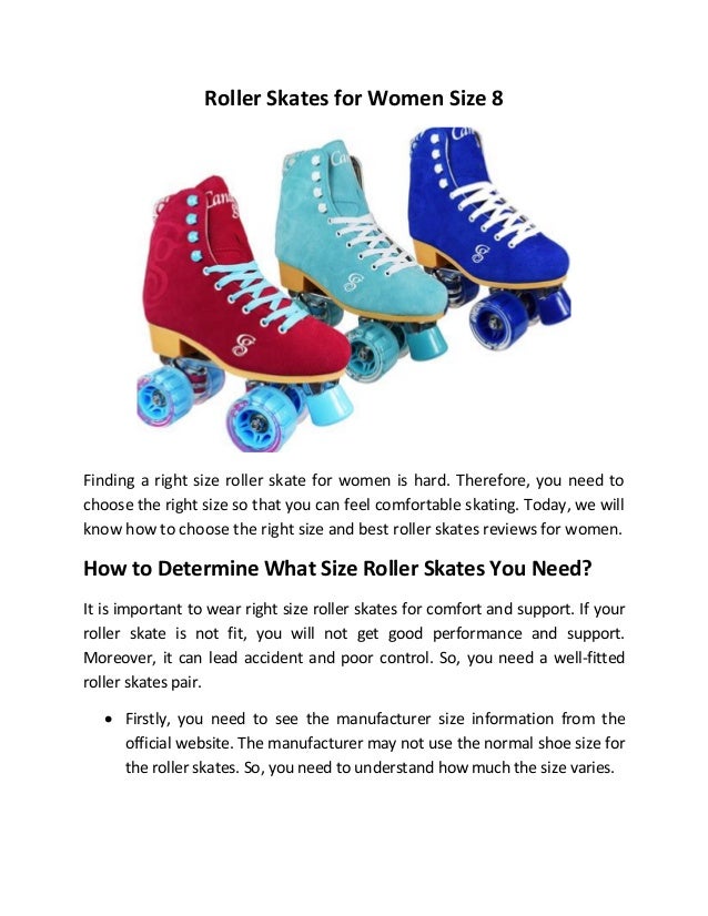 Roller skates for women size 8