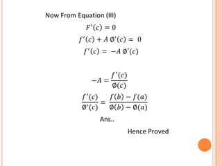 Now From Equation (III)
Ans..
Hence Proved
 