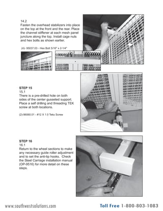 Rolling Art Rack Panels Installation Instructions