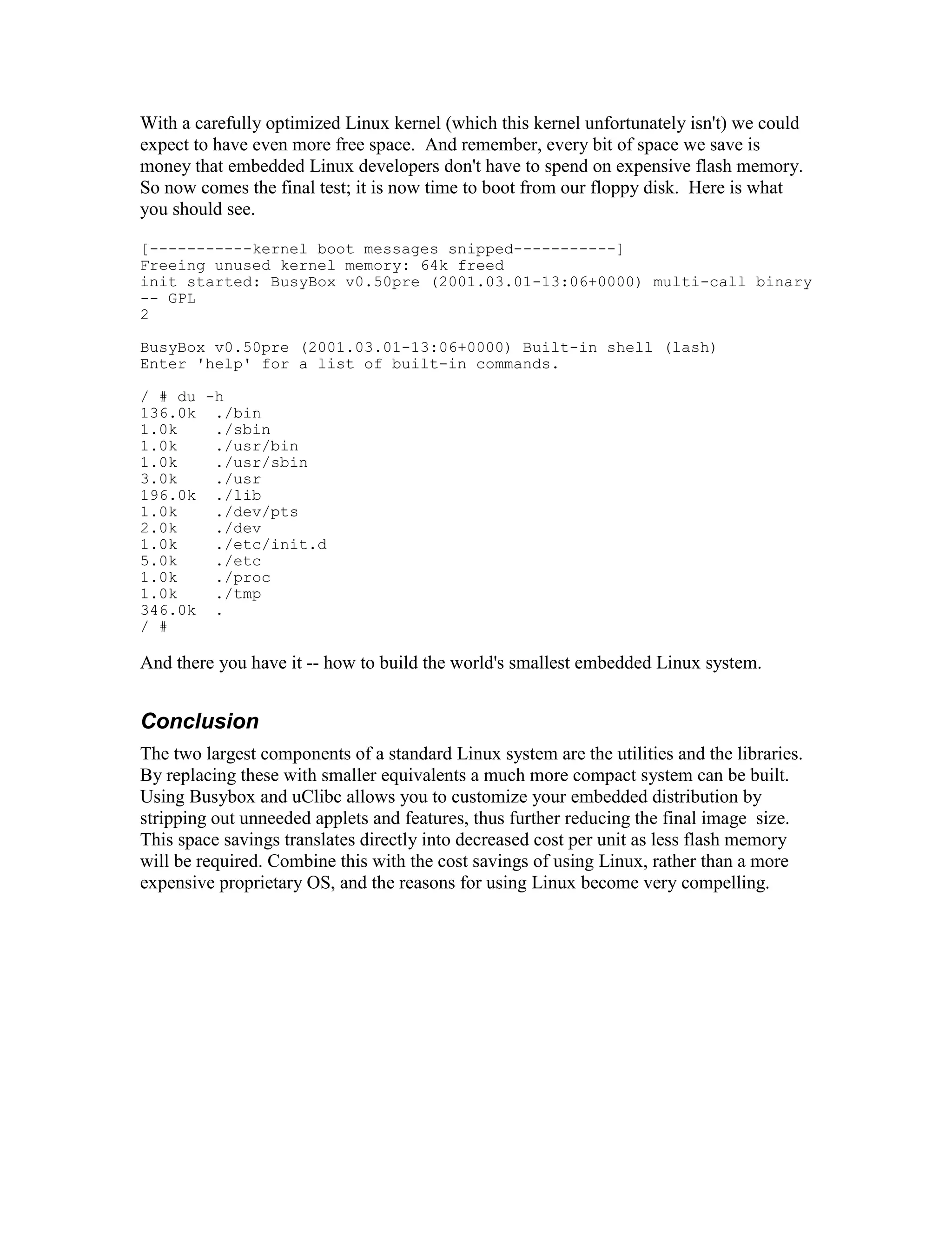 Rolling  Your  Own  Embedded  Linux  Distribution