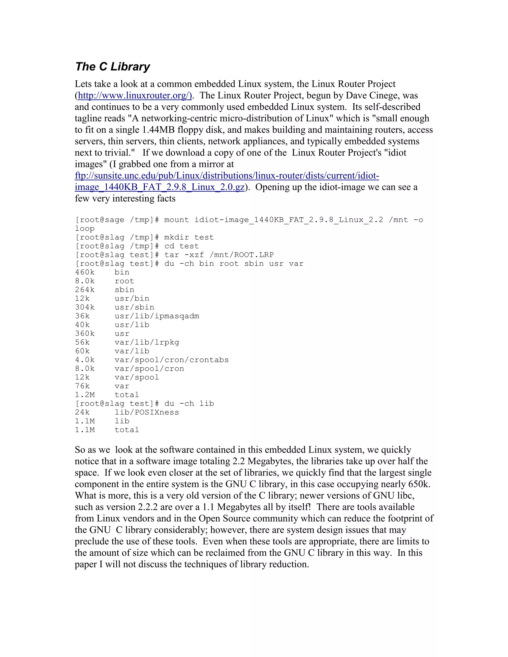 Rolling  Your  Own  Embedded  Linux  Distribution