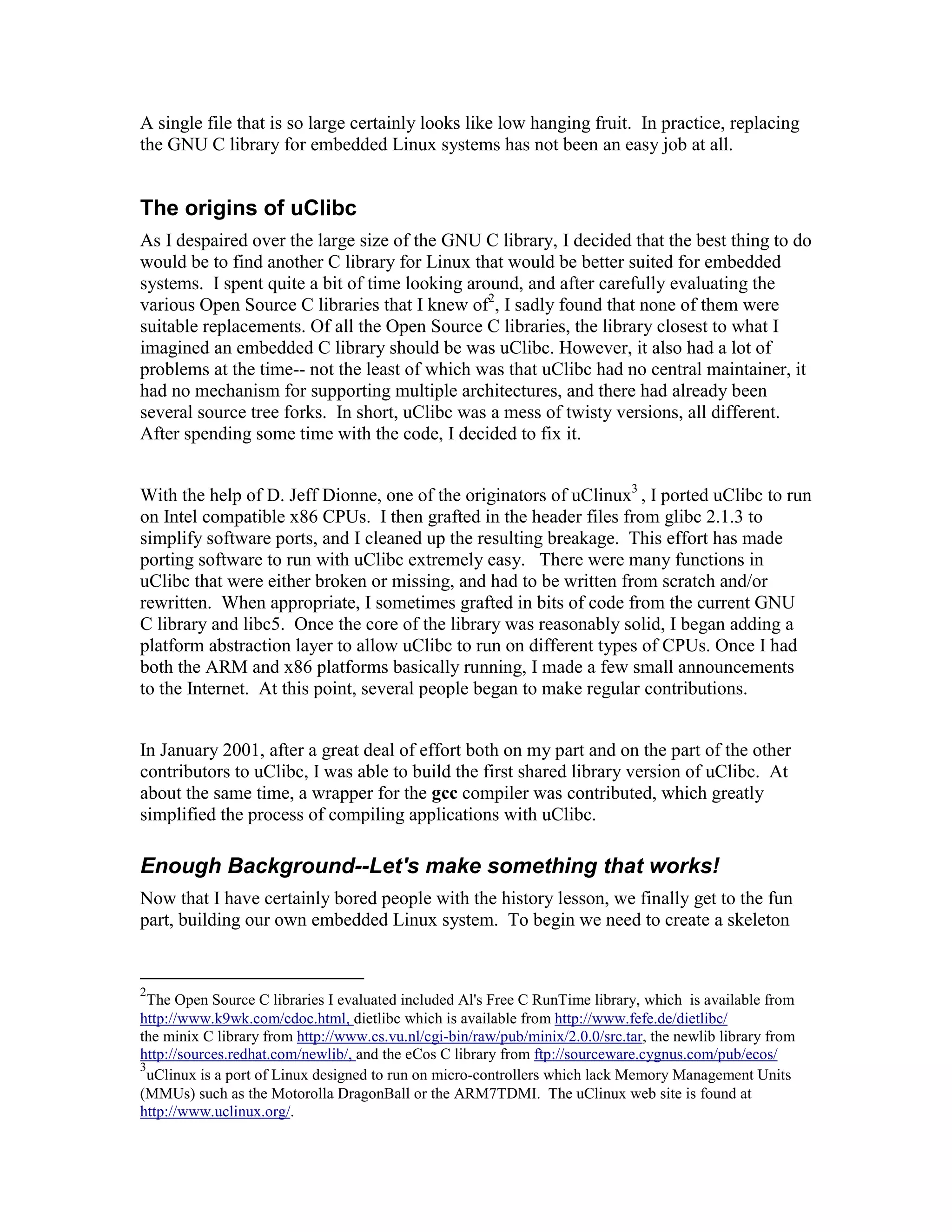 Rolling  Your  Own  Embedded  Linux  Distribution