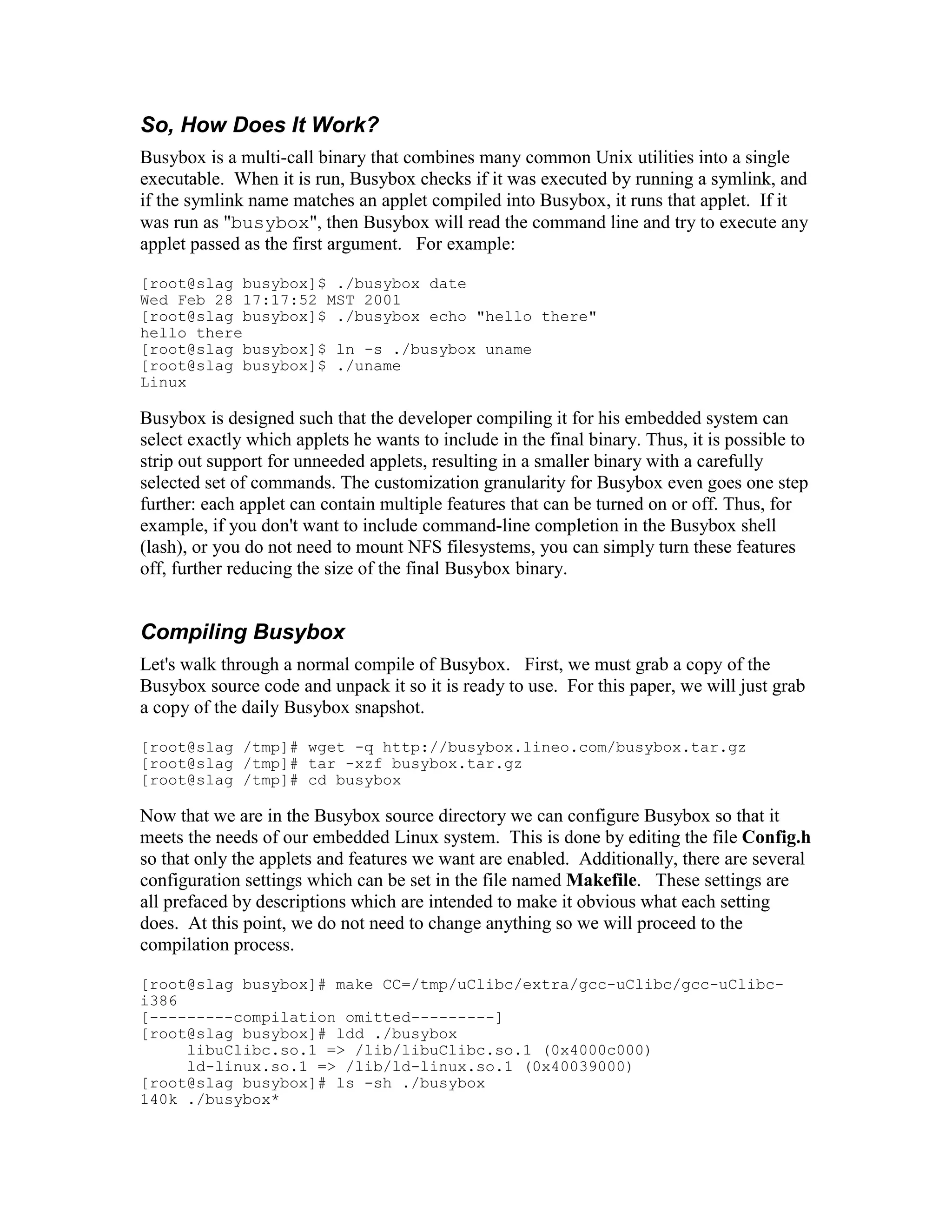 Rolling  Your  Own  Embedded  Linux  Distribution
