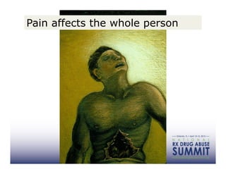 Pain affects the whole person
 