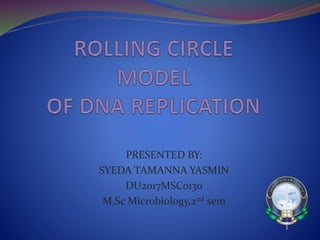 Rolling circle model | PPT