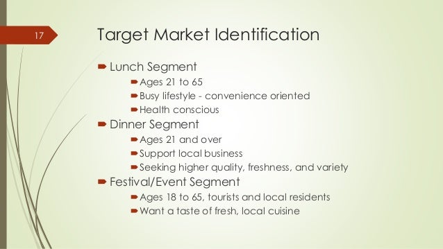 Target Customers For Healthy Food Truck Target Customers For Healthy Food Truck