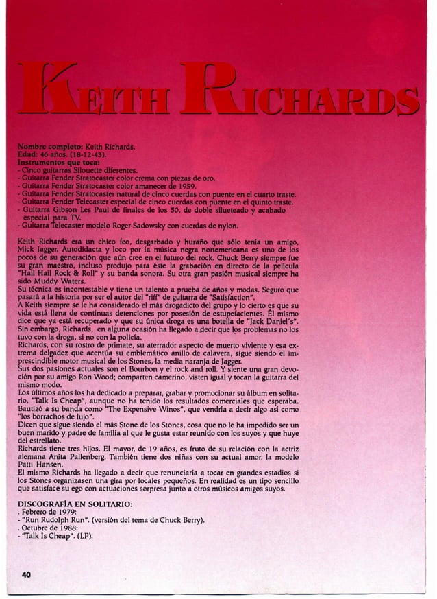 Rolling Stones (1989, Steel Wheels/Urban Jungle Tour). Revista de