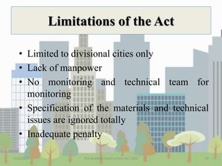 The Building Construction Act, 1952 | PPTX