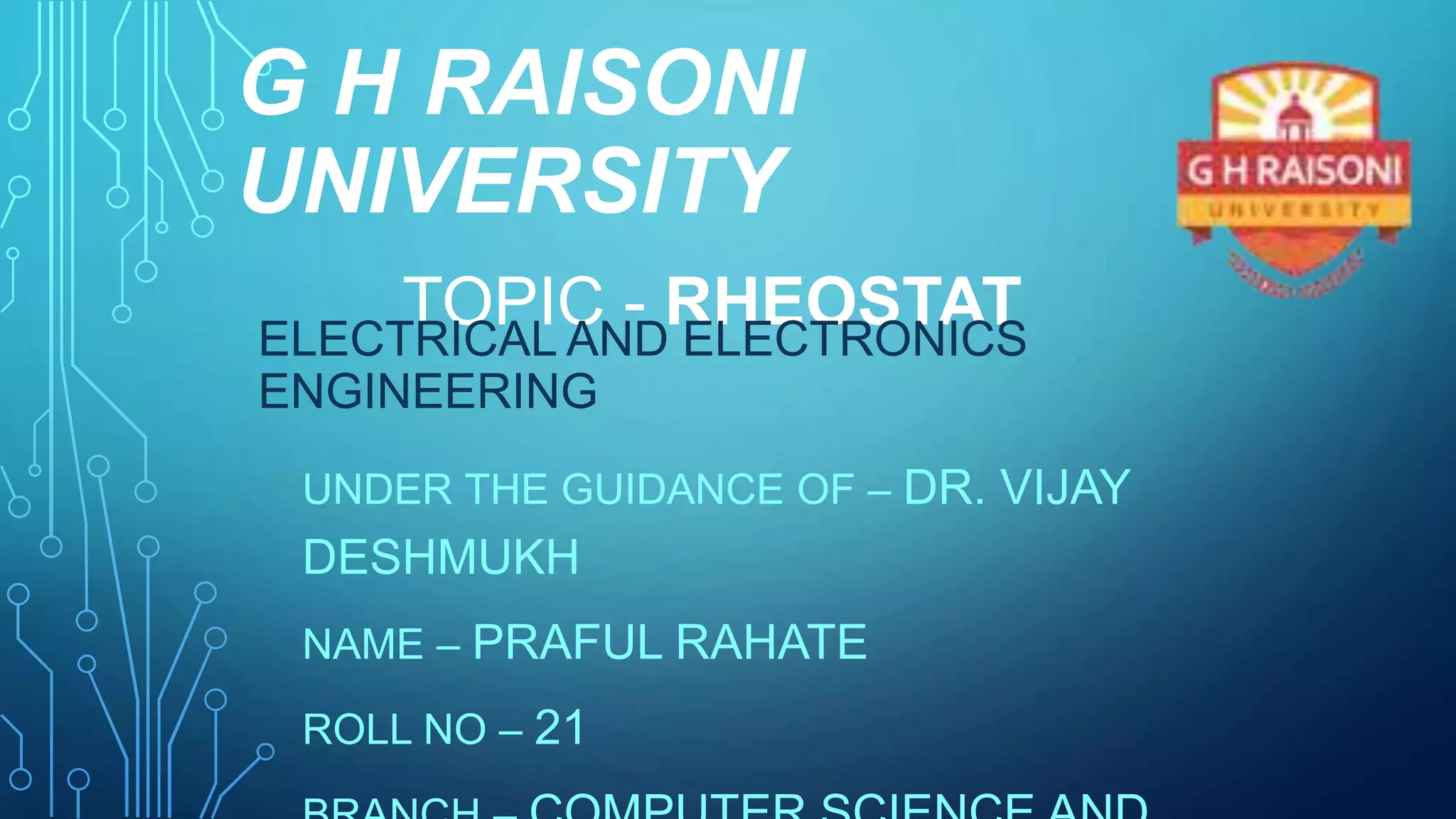 Rheostat PPT