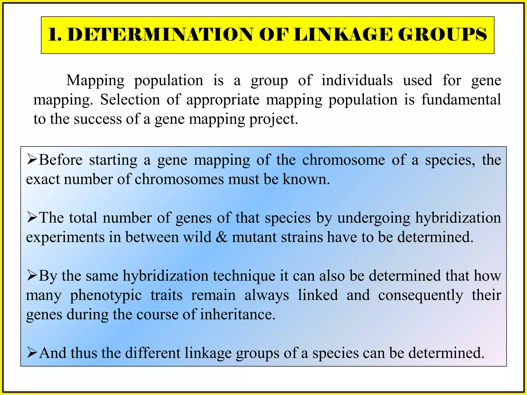 Gene Mapping Methods:Linkage Maps & Mapping with Molecular Markers | PDF