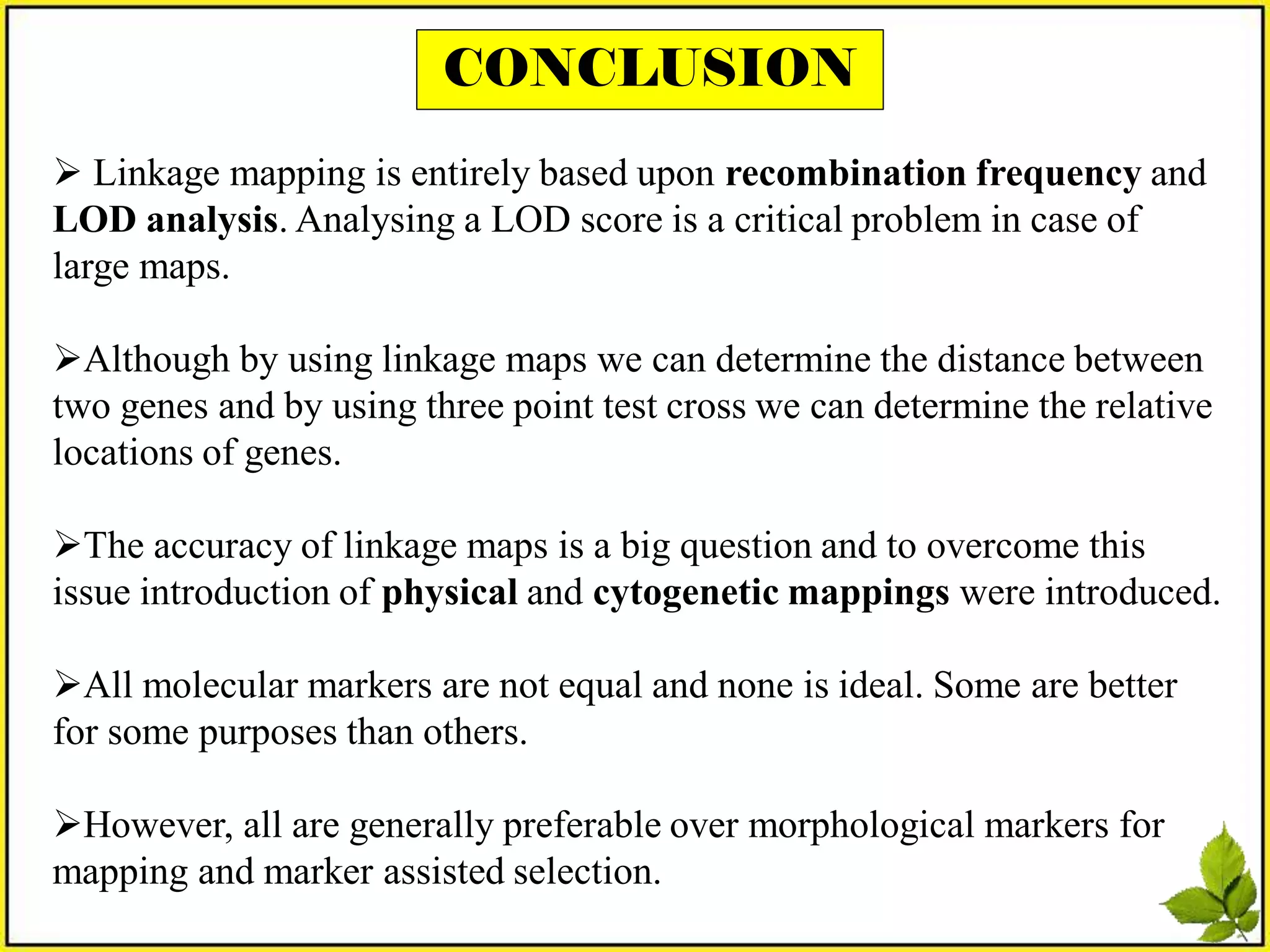 Gene Mapping Methods:Linkage Maps & Mapping with Molecular Markers | PDF