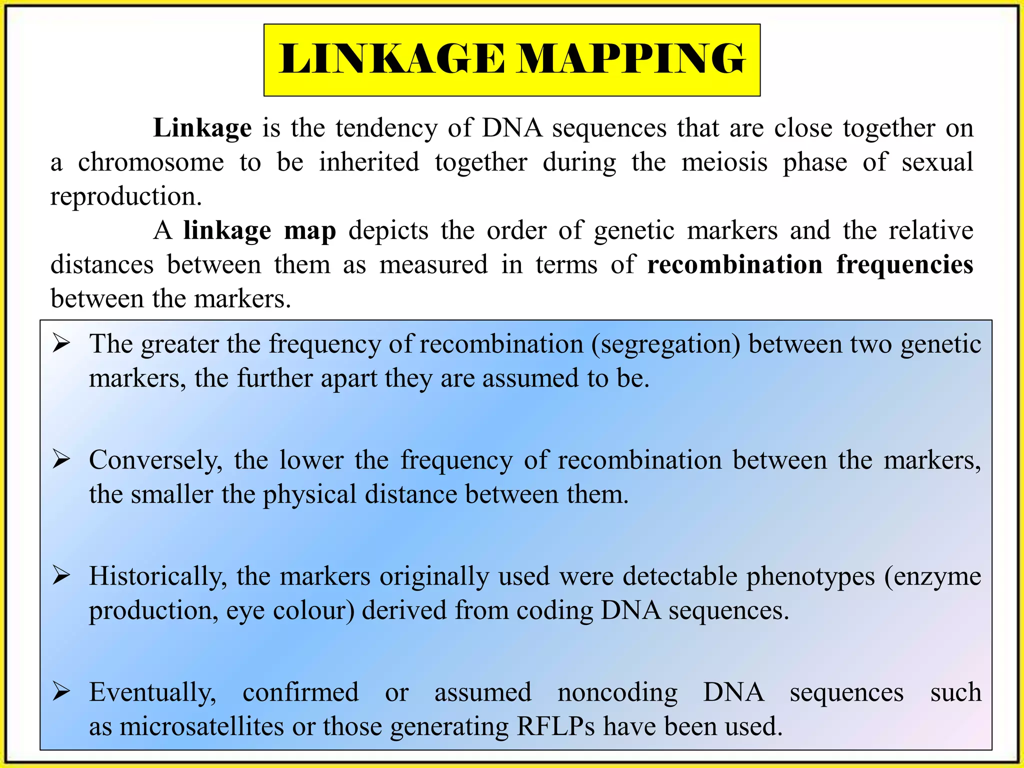 Gene Mapping Methods:Linkage Maps & Mapping with Molecular Markers | PDF