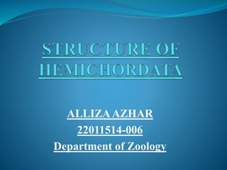 ALLIZAAZHAR
22011514-006
Department of Zoology
 