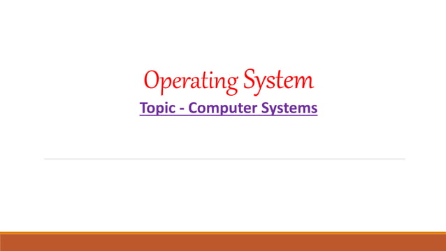 Operating system | PPT