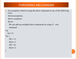 Exception Handling in C++ | PPTX