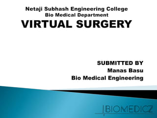 SUBMITTED BY
Manas Basu
Bio Medical Engineering
 