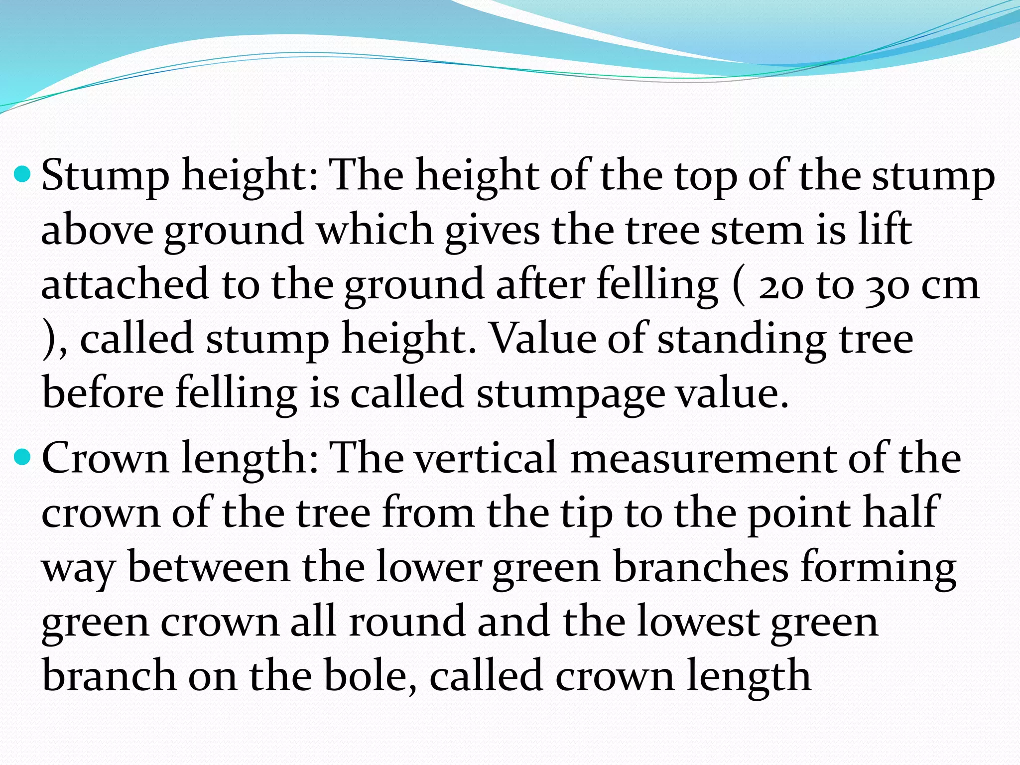 Height measurement of tree.. forest mensration | PPTX