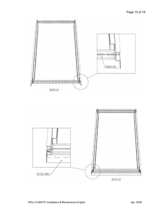 Roll o matic installation & maintenance guide rev2 | PDF