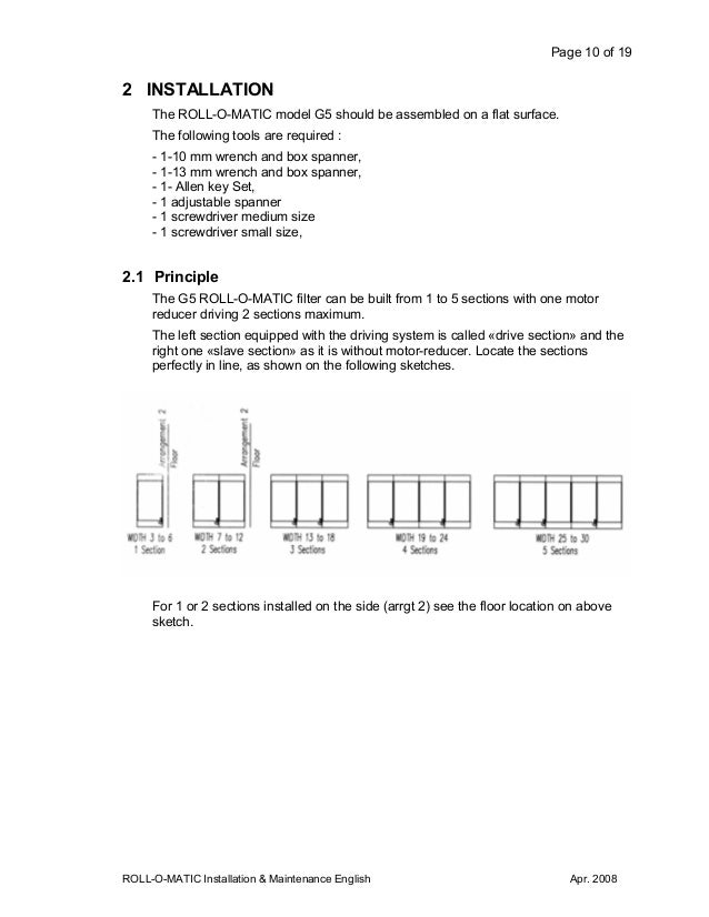 Roll O Matic Installation Maintenance Guide Rev2