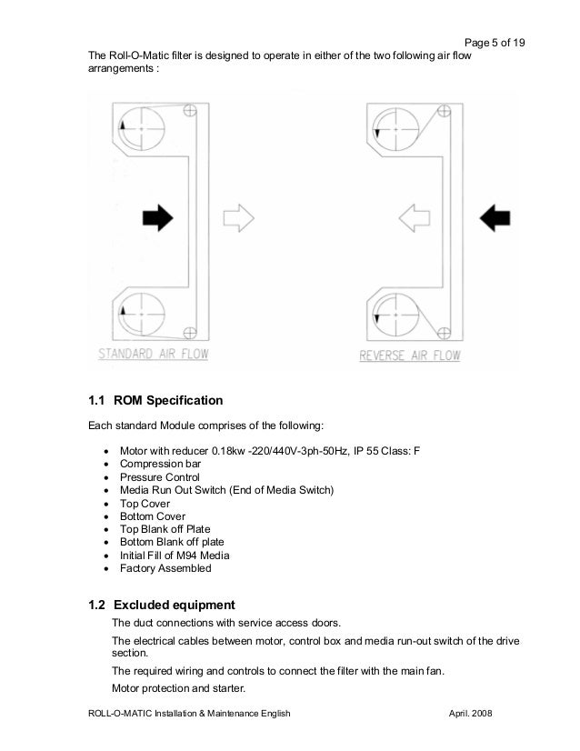 Roll O Matic Installation Maintenance Guide Rev2
