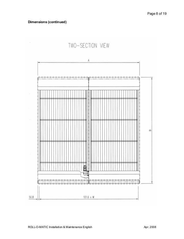 Roll O Matic Installation Maintenance Guide Rev2