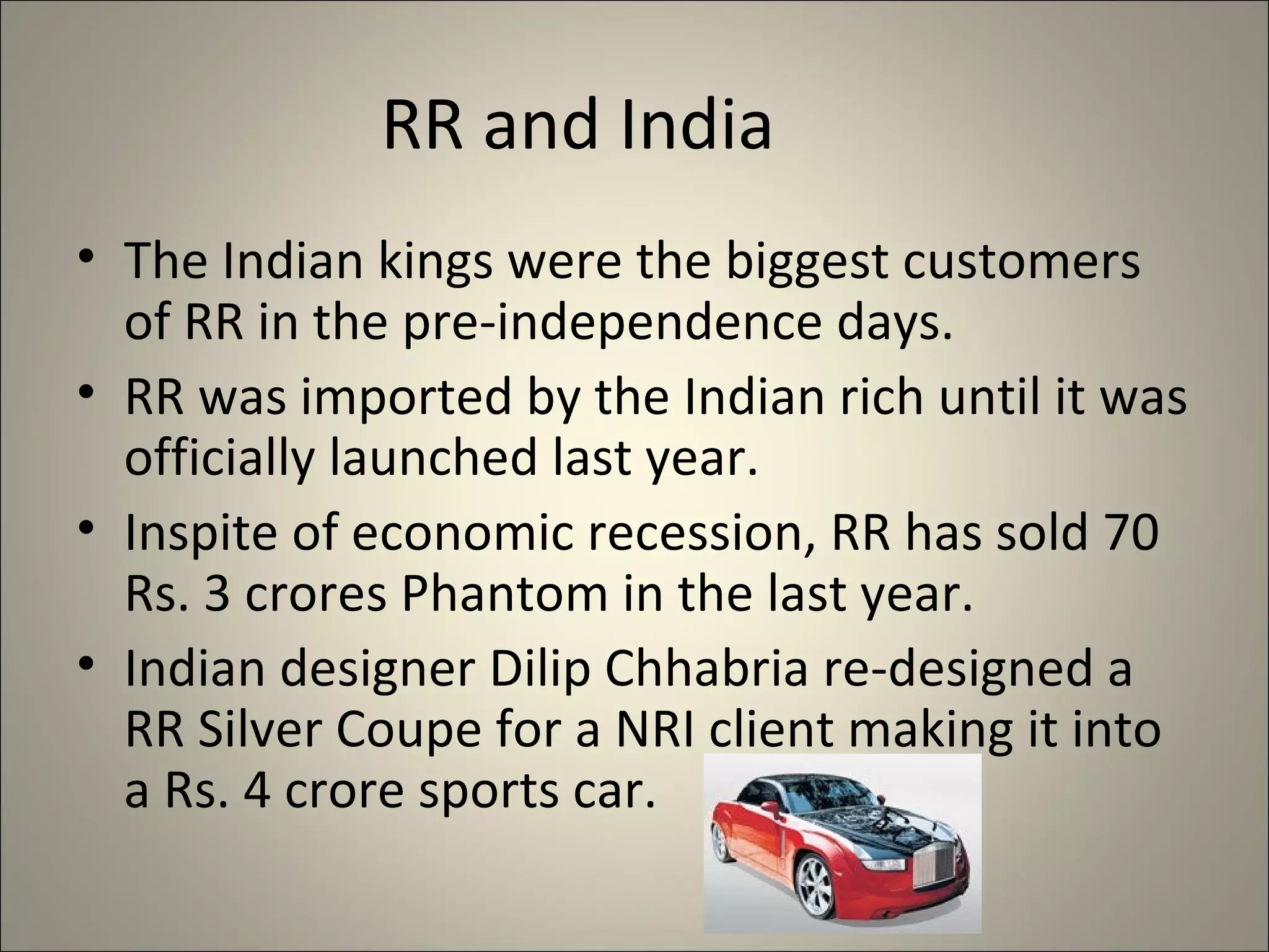 Rolls Royce Presentation | PPT