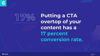 @uberflip |
#conex
The way you gate content
matters. Putting a CTA overtop
of your content has a 17 percent
conversion rat...