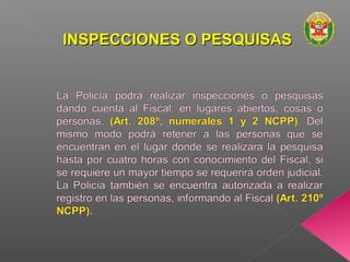 IINNSSPPEECCCCIIOONNEESS OO PPEESSQQUUIISSAASS 
 