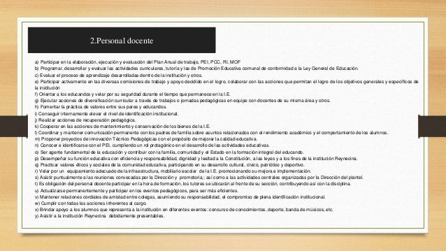 Rol Y Funcion Del Personal Directivo