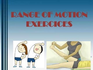 RANGE OF MOTION
EXERCICES
 