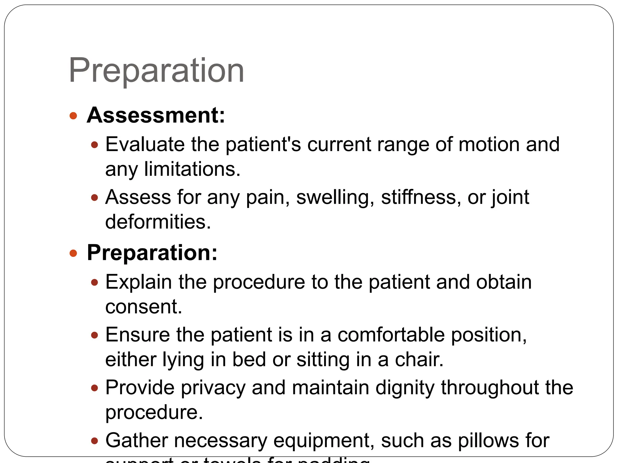 Range of motion exercises | PPTX