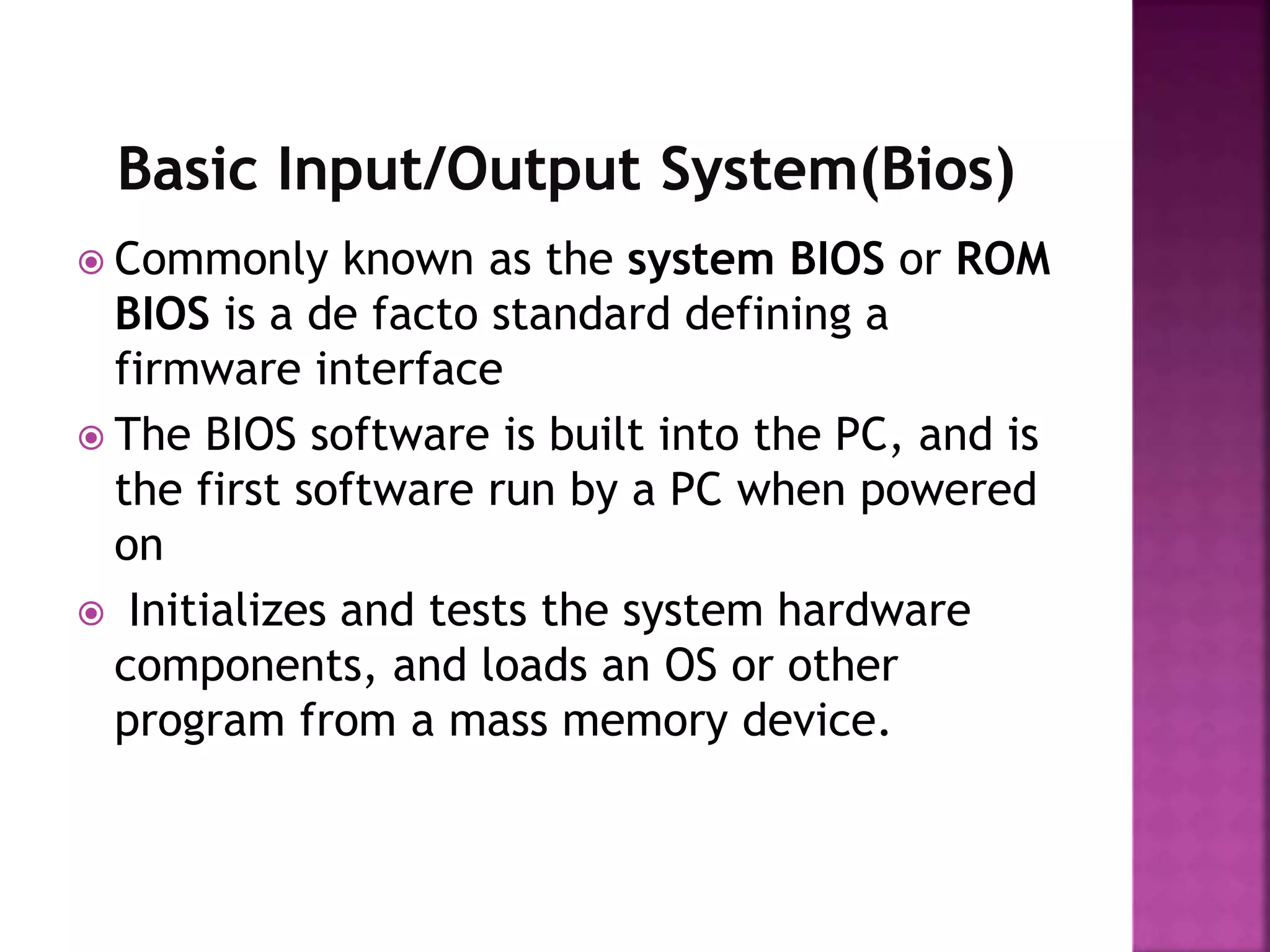 ROM BIOS & POST | PPTX