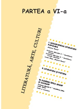 225
Literaturã, arte, culturi
L
I
T
E
R
A
T
U
R
Ã
,
A
R
T
E
,
C
U
L
T
U
R
I
L
I
T
E
R
A
T
U
R
Ã
,
A
R
T
E
,
C
U
L
T
U
R
I
L
I
T
E
R
A
T
U
R
Ã
,
A
R
T
E
,
C
U
L
T
U
R
I
L
I
T
E
R
A
T
U
R
Ã
,
A
R
T
E
,
C
U
L
T
U
R
I
L
I
T
E
R
A
T
U
R
Ã
,
A
R
T
E
,
C
U
L
T
U
R
I
•
•
•
•
•
•
•
•
•
•
•
•
•
•
•
•
•
•
•
•
•
•
•
•
•
•
•
•
•
•
•
•
•
•
•
•
•
•
•
•
•
•
•
•
•
•
•
•
•
•
•
•
•
•
•
•
•
•
•
•
•
•
•
•
•
•
•
•
•
•
•
•
•
•
•
•
•
•
•
•
•
•
•
•
•
•
•
•
•
•
•
•
•
•
•
•
•
•
•
•
•
•
•
•
•
•
•
•
•
•
•
•
•
•
•
•
•
•
•
•
•
•
•
•
•
PARTEA a VI-a
• • • • • • • • •
• • • • • • • • •
• • • • • • • • •
• • • • • • • • •
• • • • • • • • •
I. DESCOPERIREA LITERATURII
I. DESCOPERIREA LITERATURII
I. DESCOPERIREA LITERATURII
I. DESCOPERIREA LITERATURII
I. DESCOPERIREA LITERATURII
POPULARE
POPULARE
POPULARE
POPULARE
POPULARE
„Meºterul Manole”
„Meºterul Manole”
„Meºterul Manole”
„Meºterul Manole”
„Meºterul Manole”
Curriculum diferenþiat A – Specializarea
Curriculum diferenþiat A – Specializarea
Curriculum diferenþiat A – Specializarea
Curriculum diferenþiat A – Specializarea
Curriculum diferenþiat A – Specializarea
Filologie
Filologie
Filologie
Filologie
Filologie
Curriculum diferenþiat B – Specializarea
Curriculum diferenþiat B – Specializarea
Curriculum diferenþiat B – Specializarea
Curriculum diferenþiat B – Specializarea
Curriculum diferenþiat B – Specializarea
Teologie adventistã
Teologie adventistã
Teologie adventistã
Teologie adventistã
Teologie adventistã
Lucian Blaga, „Meºterul Manole”
Lucian Blaga, „Meºterul Manole”
Lucian Blaga, „Meºterul Manole”
Lucian Blaga, „Meºterul Manole”
Lucian Blaga, „Meºterul Manole”
• • • • • • • • •
• • • • • • • • •
• • • • • • • • •
• • • • • • • • •
• • • • • • • • •
• • • • • • • • •
• • • • • • • • •
• • • • • • • • •
• • • • • • • • •
• • • • • • • • •
II. LITERATURA ªI PICTURA
II. LITERATURA ªI PICTURA
II. LITERATURA ªI PICTURA
II. LITERATURA ªI PICTURA
II. LITERATURA ªI PICTURA
• • • • • • • • •
• • • • • • • • •
• • • • • • • • •
• • • • • • • • •
• • • • • • • • •
• • • • • • • • •
• • • • • • • • •
• • • • • • • • •
• • • • • • • • •
• • • • • • • • •
III. ROMÂNIA ÎNTRE ORIENT
III. ROMÂNIA ÎNTRE ORIENT
III. ROMÂNIA ÎNTRE ORIENT
III. ROMÂNIA ÎNTRE ORIENT
III. ROMÂNIA ÎNTRE ORIENT
ªI OCCIDENT
ªI OCCIDENT
ªI OCCIDENT
ªI OCCIDENT
ªI OCCIDENT
Curriculum diferenþiat B – Specializarea ªtiinþe
Curriculum diferenþiat B – Specializarea ªtiinþe
Curriculum diferenþiat B – Specializarea ªtiinþe
Curriculum diferenþiat B – Specializarea ªtiinþe
Curriculum diferenþiat B – Specializarea ªtiinþe
sociale (M.A.I.)
sociale (M.A.I.)
sociale (M.A.I.)
sociale (M.A.I.)
sociale (M.A.I.)
Limbã ºi comunicare
Limbã ºi comunicare
Limbã ºi comunicare
Limbã ºi comunicare
Limbã ºi comunicare
• • • • • • • • •
• • • • • • • • •
• • • • • • • • •
• • • • • • • • •
• • • • • • • • •
 