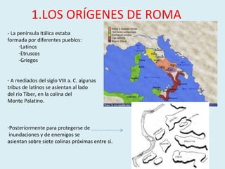 1.LOS ORÍGENES DE ROMA ,[object Object],[object Object],[object Object],[object Object],[object Object],[object Object],[object Object],[object Object],[object Object],[object Object],[object Object],[object Object]