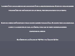 La inserción de una sala redonda es una innovación en la arquitectura romana. El espacio circular cubierto por una bóveda se había utilizado en las termas, pero era una novedad en un templo. El espacio interno está constituido por un cilindro cubierto por una cúpula. El cilindro tiene una altura igual al radio y la altura total es igual al diámetro, por lo que se puede inscribir una esfera  completa en el interior.  El diámetro de la cúpula es de 43,44 m y su óculo de 9,10 m 