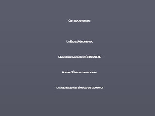 Con ella aparecen : La Escala Monumental Una poderosa concepción ESPACIAL Nuevas Técnicas constructivas La arquitectura es símbolo de DOMINIO 