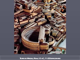 Teatro de Marcelo, Roma, 12 a.C., 11.000 espectadores 