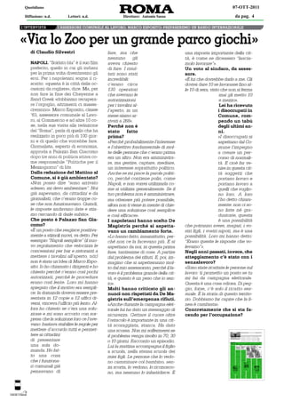 Quotidiano                                                    07-OTT-2011
Diffusione: n.d.   Lettori: n.d.   Direttore: Antonio Sasso   da pag. 4
 