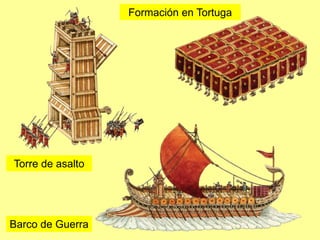 Barco de Guerra
Formación en Tortuga
Torre de asalto
 