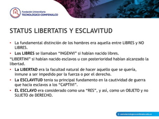 Personas en el derecho Romano. | PPTX