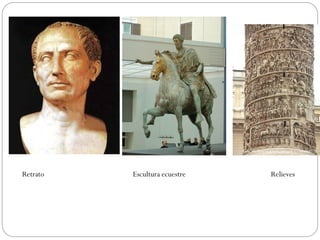 Retrato Escultura ecuestre Relieves
 