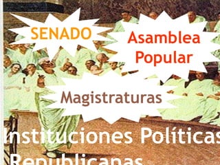 SENADO      Asamblea
               Popular

      Magistraturas

Instituciones Políticas
 