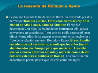Rumulo La civilización romana. 1ºESO. | PPTX