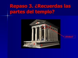 Repaso 3. ¿Recuerdas las partes del templo? 1 2 3 ¿Orden? 4 