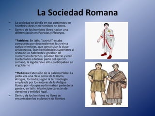 Roma antigua: cultura y civilización | PPTX
