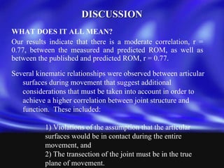 DISCUSSION <ul><li>WHAT DOES IT ALL MEAN? </li></ul><ul><li>Our results indicate that there is a moderate correlation, r =...