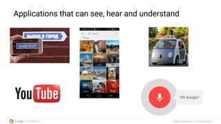 Google confidential | Do not distribute
Applications that can see, hear and understand
 