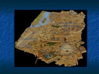 CIRCO MAXIMO
COLISEO
TEMPLO
CLAUDIO
FORO DE LOS
EMPERADORES
 